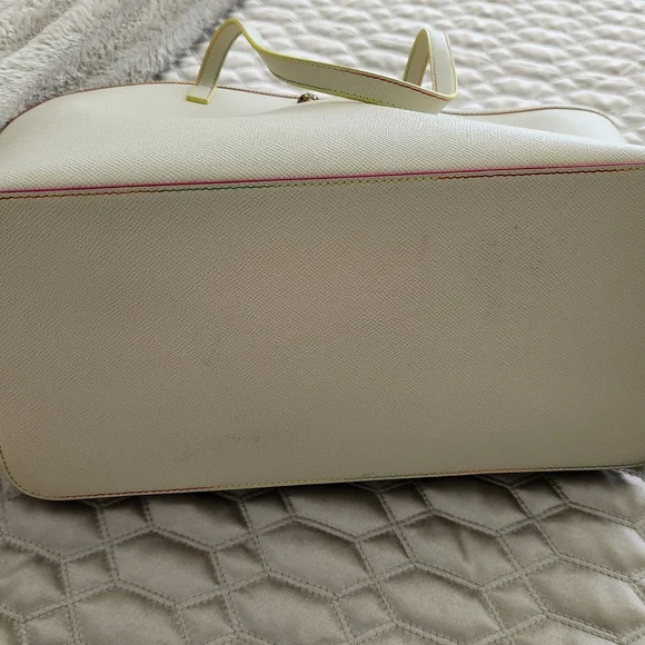 Kurt Geiger Cream Tote with Multicolor Trim - Picture 4 of 6